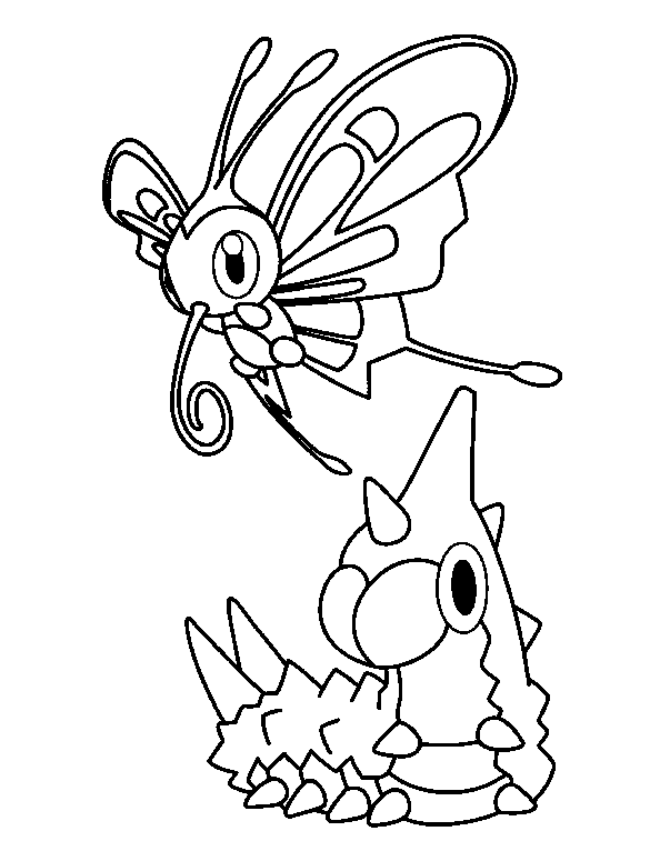 Plansa de colorat cu Pokemon 64 61